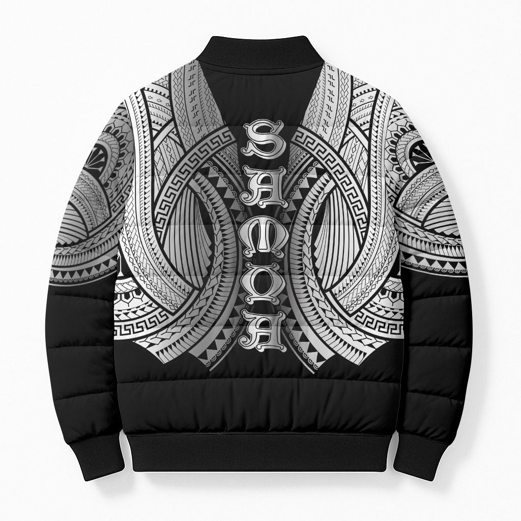 Samoan Ula Nifo Afi Tribal Bomber Puffer Jacket Polynesian Pattern LT9 - Polynesian Pride