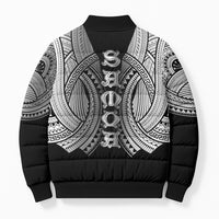 Samoan Ula Nifo Afi Tribal Bomber Puffer Jacket Polynesian Pattern LT9 - Polynesian Pride
