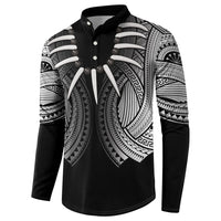 Samoan Ula Nifo Afi Tribal Button Sweatshirt Polynesian Pattern LT9 - Polynesian Pride