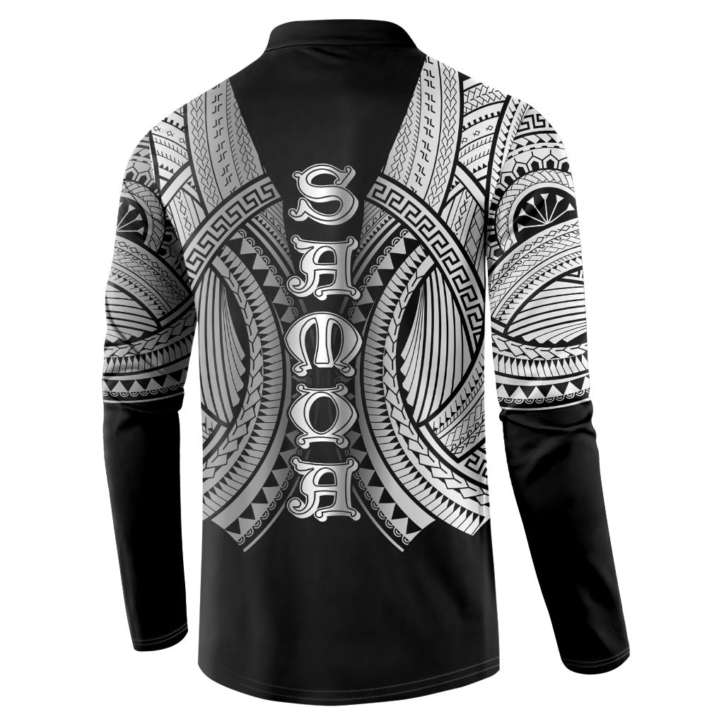Samoan Ula Nifo Afi Tribal Button Sweatshirt Polynesian Pattern LT9 - Polynesian Pride