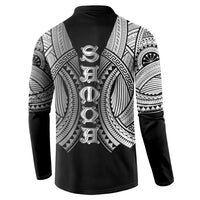Samoan Ula Nifo Afi Tribal Button Sweatshirt Polynesian Pattern LT9 - Polynesian Pride