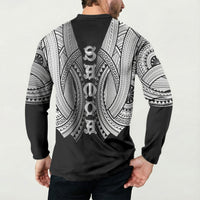 Samoan Ula Nifo Afi Tribal Button Sweatshirt Polynesian Pattern LT9 - Polynesian Pride