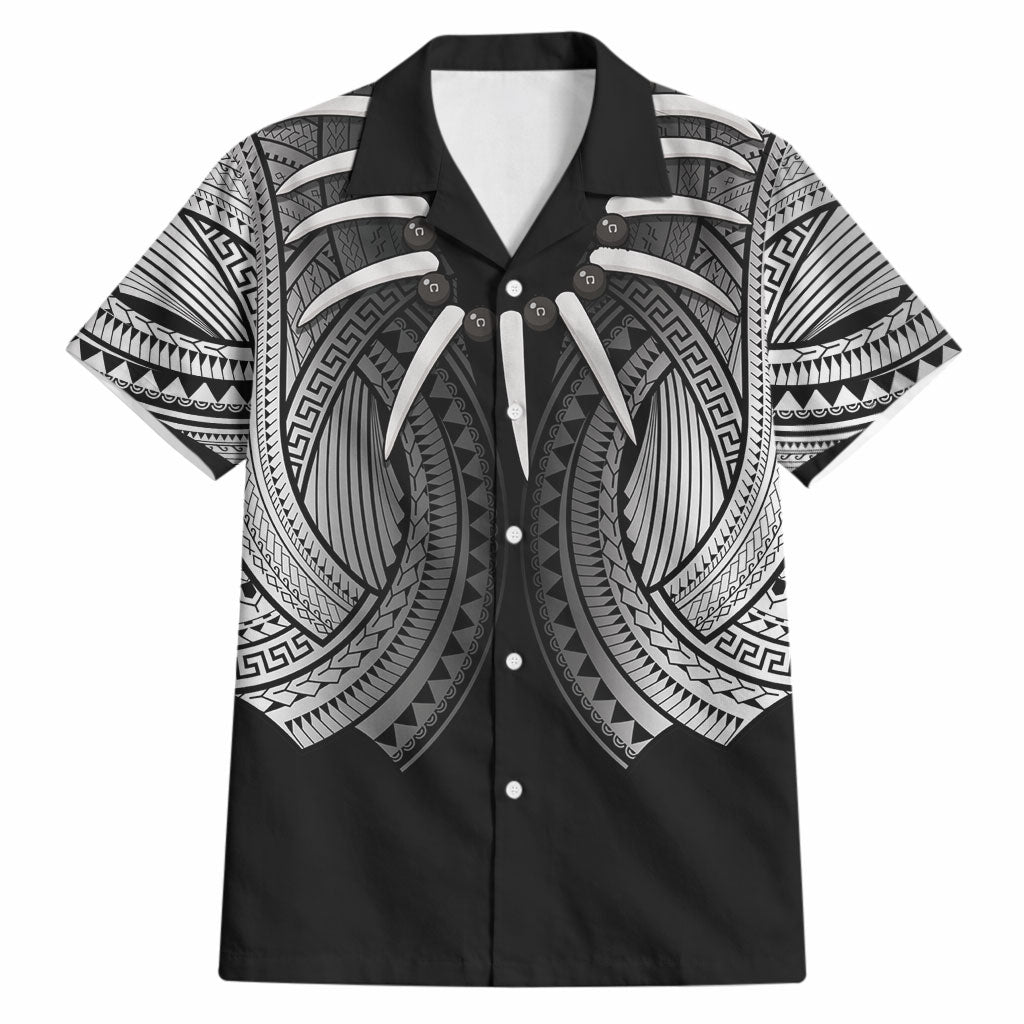 Samoan Ula Nifo Afi Tribal Hawaiian Shirt Polynesian Pattern LT9 Black - Polynesian Pride