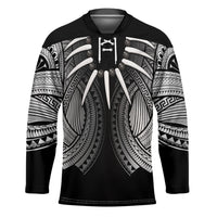 Samoan Ula Nifo Afi Tribal Hockey Jersey Polynesian Pattern LT9 Unisex Black - Polynesian Pride