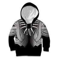 Samoan Ula Nifo Afi Tribal Kid Hoodie Polynesian Pattern LT9 Hoodie Black - Polynesian Pride