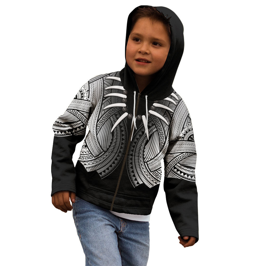 Samoan Ula Nifo Afi Tribal Kid Hoodie Polynesian Pattern LT9 - Polynesian Pride
