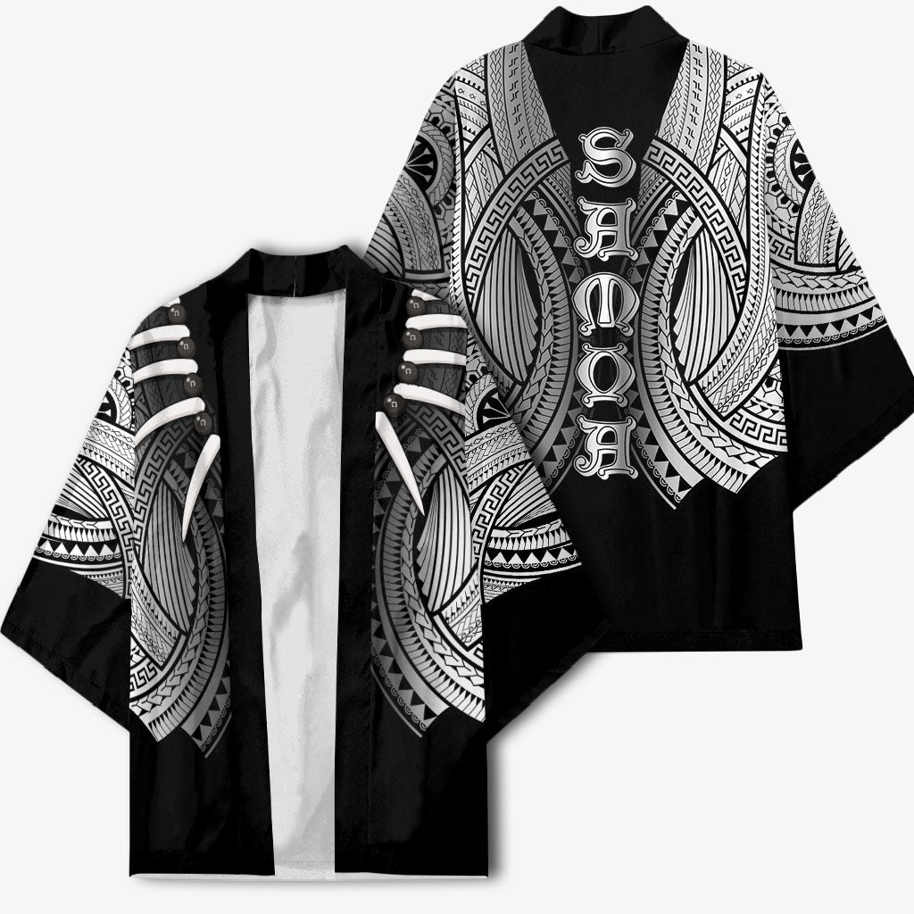 Samoan Ula Nifo Afi Tribal Kimono Polynesian Pattern LT9 - Polynesian Pride