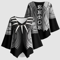 Samoan Ula Nifo Afi Tribal Kimono Sleeve Blouse Polynesian Pattern LT9 - Polynesian Pride