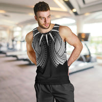 Samoan Ula Nifo Afi Tribal Men Tank Top Polynesian Pattern LT9 Black - Polynesian Pride