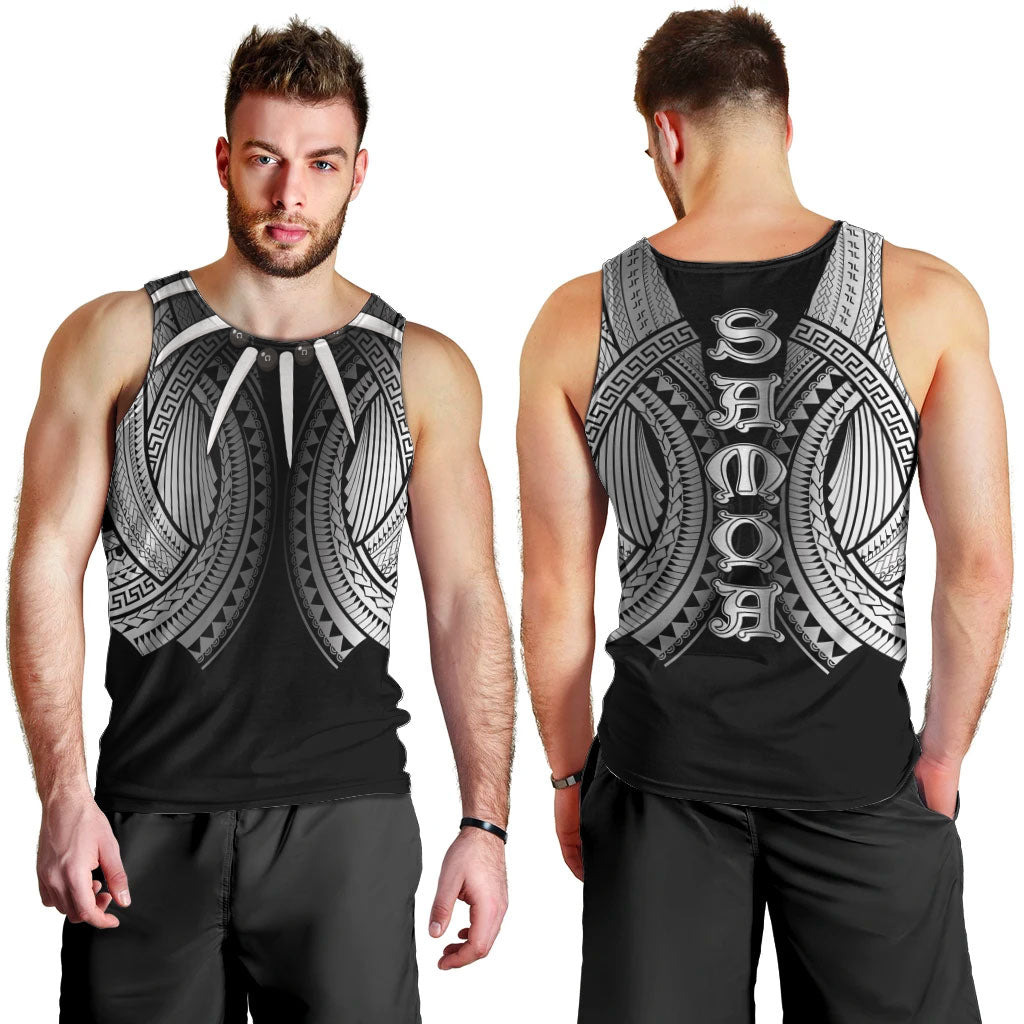 Samoan Ula Nifo Afi Tribal Men Tank Top Polynesian Pattern LT9 - Polynesian Pride