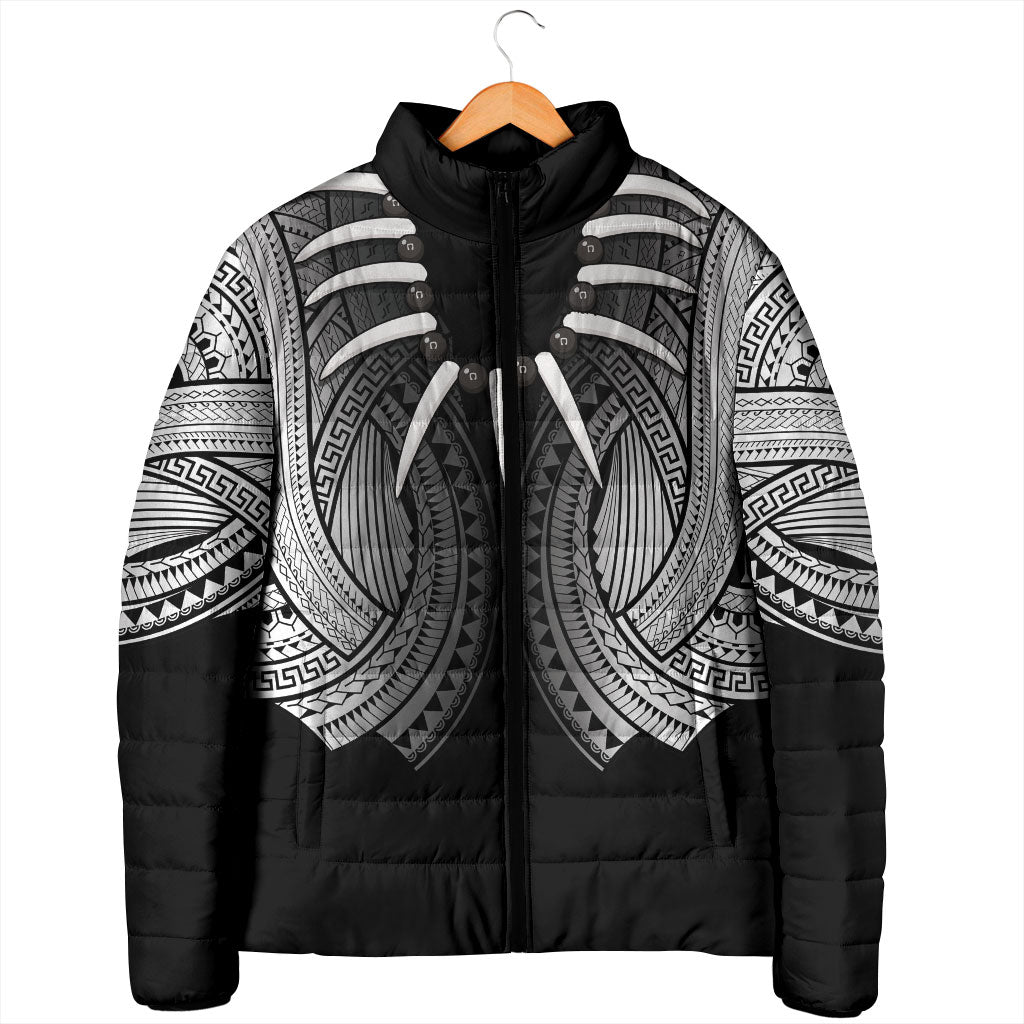 Samoan Ula Nifo Afi Tribal Padded Jacket Polynesian Pattern LT9 - Polynesian Pride