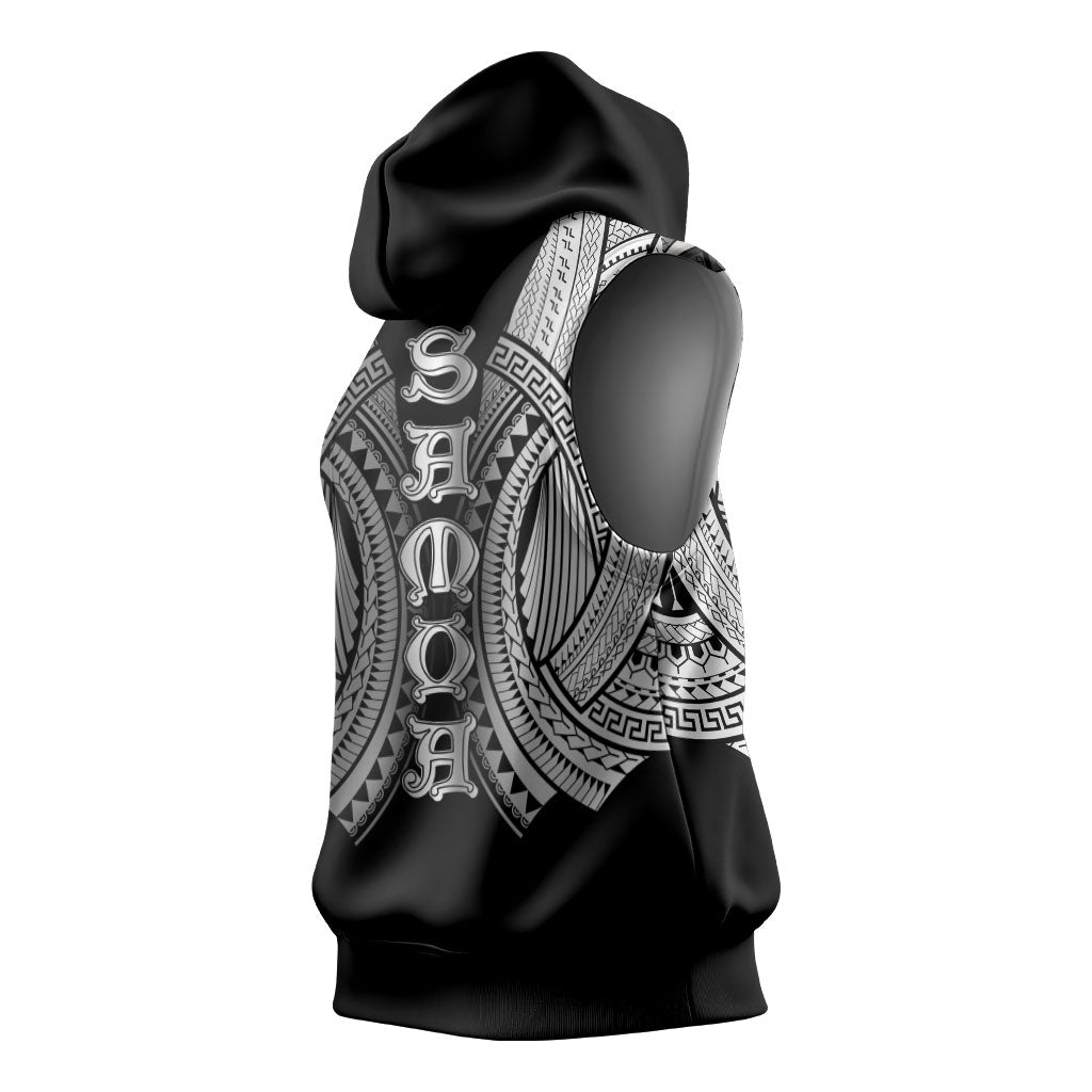 Samoan Ula Nifo Afi Tribal Sleeveless Hoodie Polynesian Pattern LT9 - Polynesian Pride