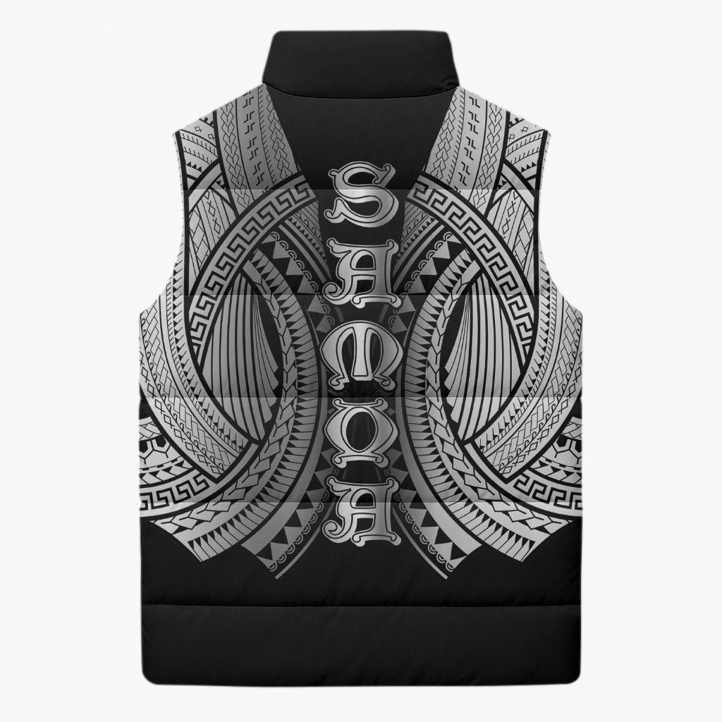 Samoan Ula Nifo Afi Tribal Sleeveless Puffer Jacket Polynesian Pattern LT9 - Polynesian Pride