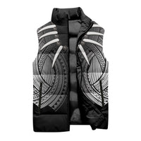 Samoan Ula Nifo Afi Tribal Sleeveless Puffer Jacket Polynesian Pattern LT9 - Polynesian Pride