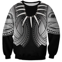 Samoan Ula Nifo Afi Tribal Sweatshirt Polynesian Pattern LT9 Unisex Black - Polynesian Pride