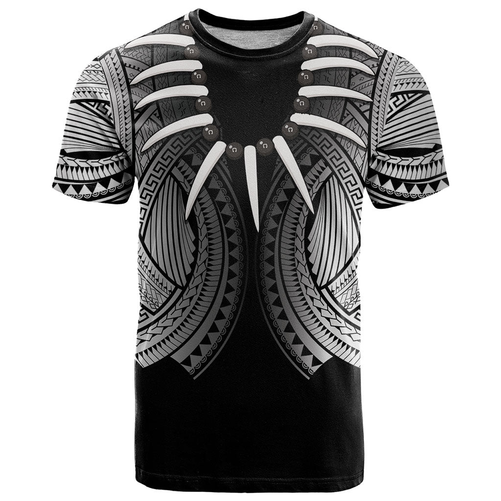 Samoan Ula Nifo Afi Tribal T Shirt Polynesian Pattern LT9 Black - Polynesian Pride
