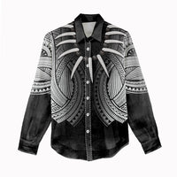 Samoan Ula Nifo Afi Tribal Women Casual Shirt Polynesian Pattern LT9 - Polynesian Pride