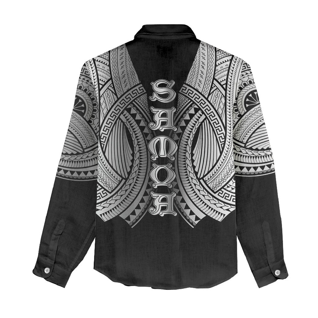 Samoan Ula Nifo Afi Tribal Women Casual Shirt Polynesian Pattern LT9 - Polynesian Pride