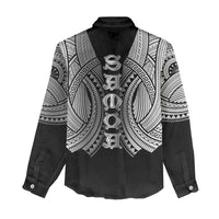 Samoan Ula Nifo Afi Tribal Women Casual Shirt Polynesian Pattern LT9 - Polynesian Pride
