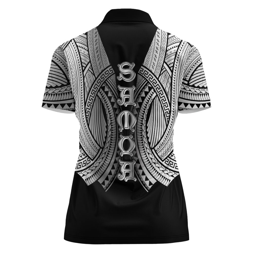Samoan Ula Nifo Afi Tribal Women Polo Shirt Polynesian Pattern LT9 - Polynesian Pride