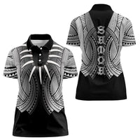 Samoan Ula Nifo Afi Tribal Women Polo Shirt Polynesian Pattern LT9 - Polynesian Pride