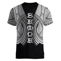 Samoan Ula Nifo Afi Tribal Women V-Neck T-Shirt Polynesian Pattern LT9 - Polynesian Pride