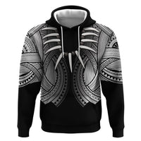 Samoan Ula Nifo Afi Tribal Zip Hoodie Polynesian Pattern LT9 Pullover Hoodie Black - Polynesian Pride
