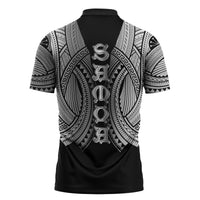 Samoan Ula Nifo Afi Tribal Zipper Polo Shirt Polynesian Pattern LT9 - Polynesian Pride