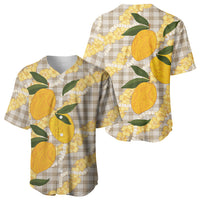 Maku'e Hawaiian Mango Palaka Baseball Jersey Aloha Hibiscus Pikake Lei LT9 - Polynesian Pride