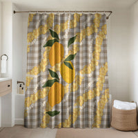 Maku'e Hawaiian Mango Palaka Bathroom Set Aloha Hibiscus Pikake Lei LT9 Shower Curtain Only Brown - Polynesian Pride