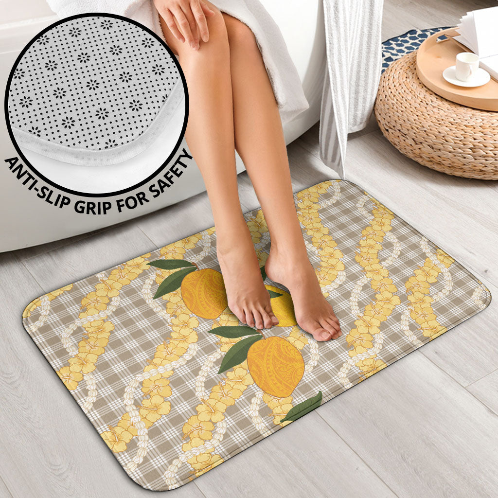 Maku'e Hawaiian Mango Palaka Bathroom Set Aloha Hibiscus Pikake Lei LT9 - Polynesian Pride