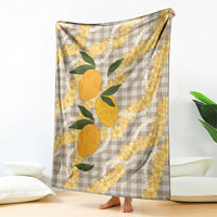 Maku'e Hawaiian Mango Palaka Blanket Aloha Hibiscus Pikake Lei LT9 - Polynesian Pride
