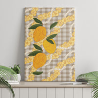 Maku'e Hawaiian Mango Palaka Canvas Wall Art Aloha Hibiscus Pikake Lei LT9 - Polynesian Pride