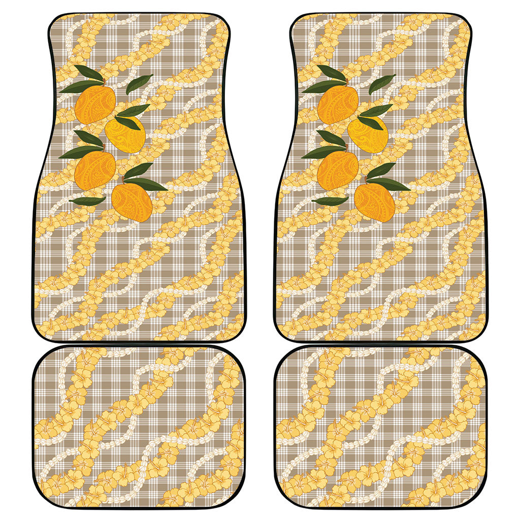 Maku'e Hawaiian Mango Palaka Car Mats Aloha Hibiscus Pikake Lei LT9 - Polynesian Pride
