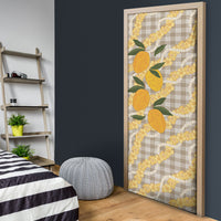 Maku'e Hawaiian Mango Palaka Door Cover Aloha Hibiscus Pikake Lei LT9 - Polynesian Pride