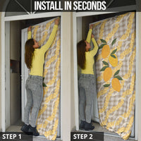 Maku'e Hawaiian Mango Palaka Door Cover Aloha Hibiscus Pikake Lei LT9 - Polynesian Pride