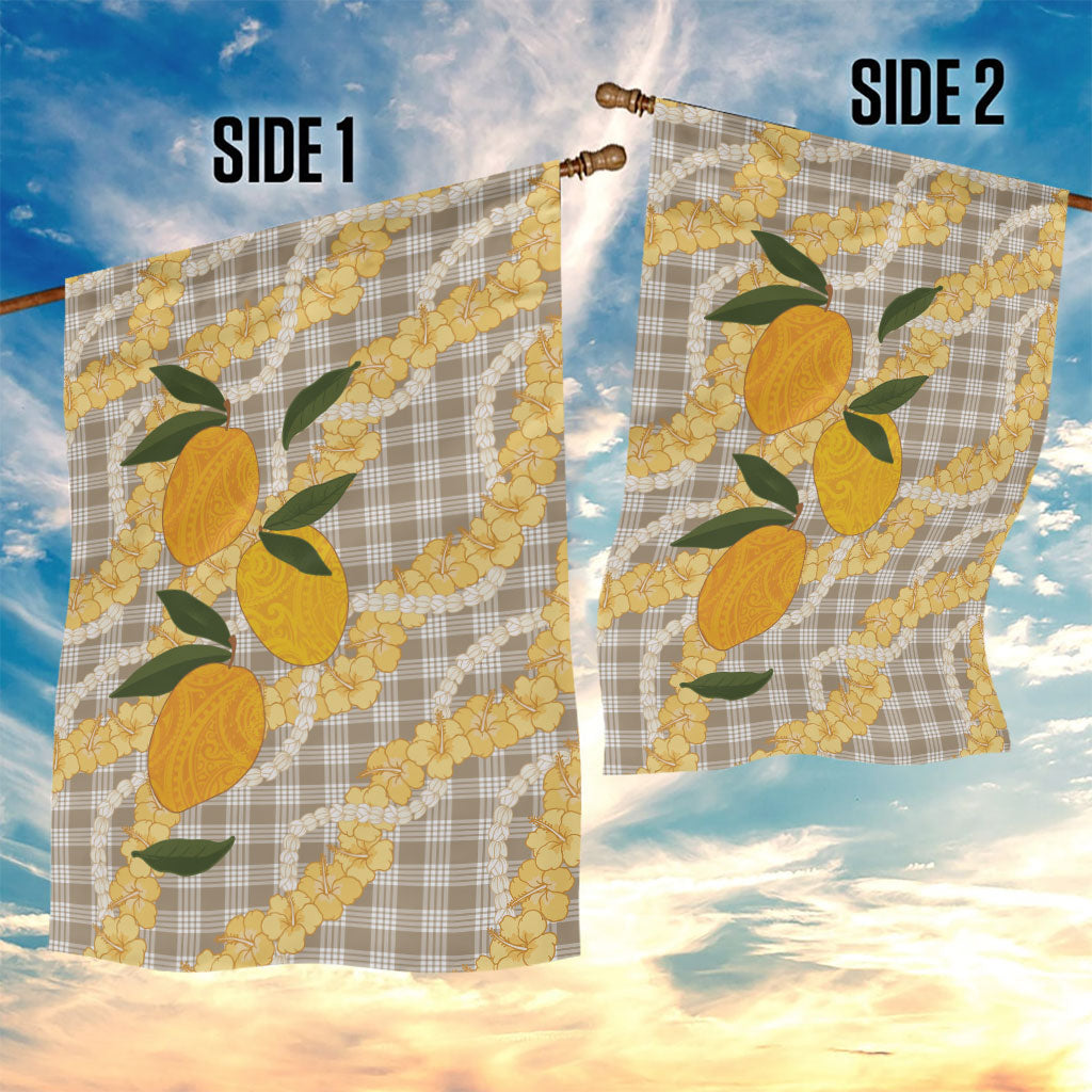 Maku'e Hawaiian Mango Palaka Garden Flag Aloha Hibiscus Pikake Lei LT9 - Polynesian Pride