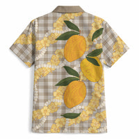Maku'e Hawaiian Mango Palaka Hawaiian Shirt Aloha Hibiscus Pikake Lei LT9 - Polynesian Pride
