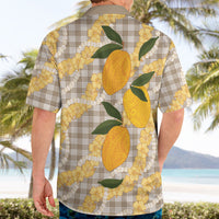 Maku'e Hawaiian Mango Palaka Hawaiian Shirt Aloha Hibiscus Pikake Lei LT9 - Polynesian Pride