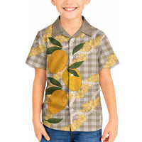 Maku'e Hawaiian Mango Palaka Hawaiian Shirt Aloha Hibiscus Pikake Lei LT9 - Polynesian Pride