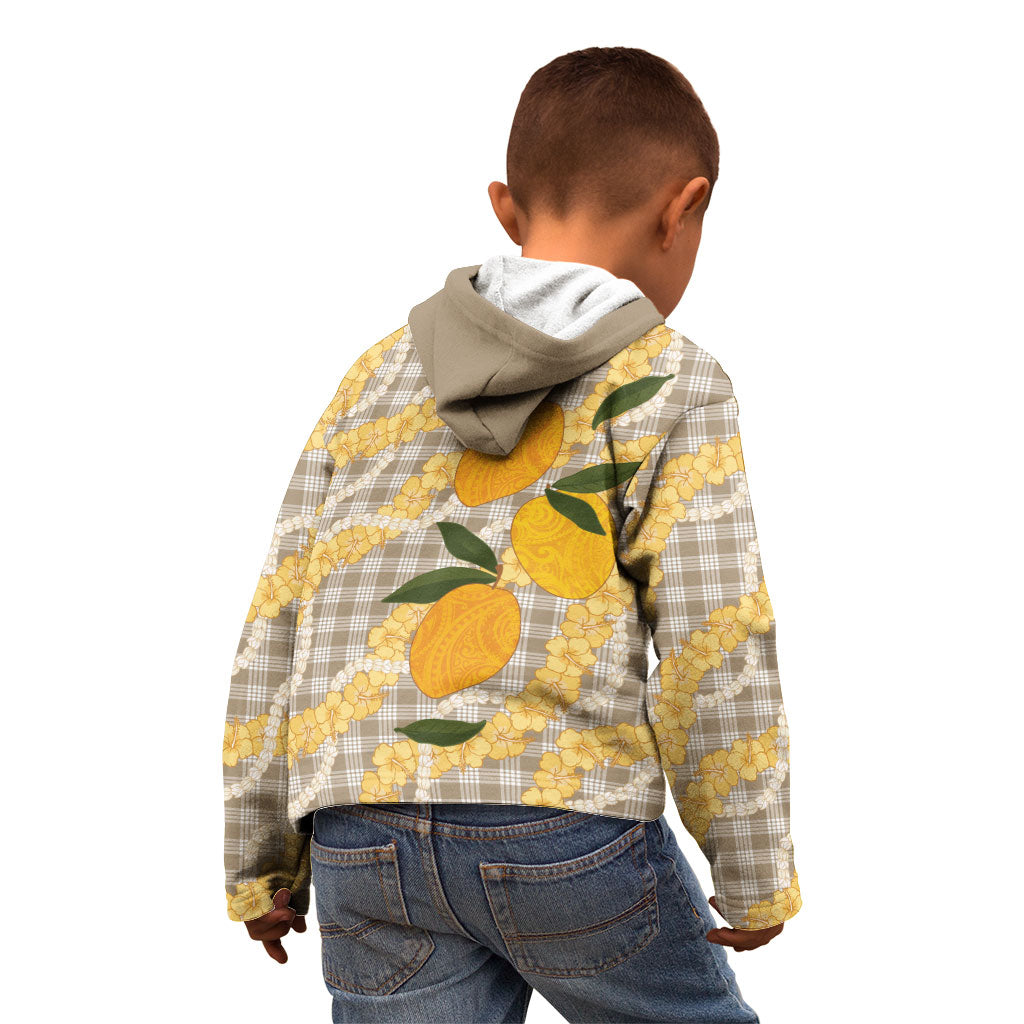 Maku'e Hawaiian Mango Palaka Kid Hoodie Aloha Hibiscus Pikake Lei LT9 - Polynesian Pride