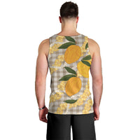 Maku'e Hawaiian Mango Palaka Men Tank Top Aloha Hibiscus Pikake Lei LT9 - Polynesian Pride