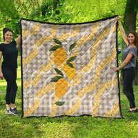 Maku'e Hawaiian Mango Palaka Quilt Aloha Hibiscus Pikake Lei LT9 - Polynesian Pride