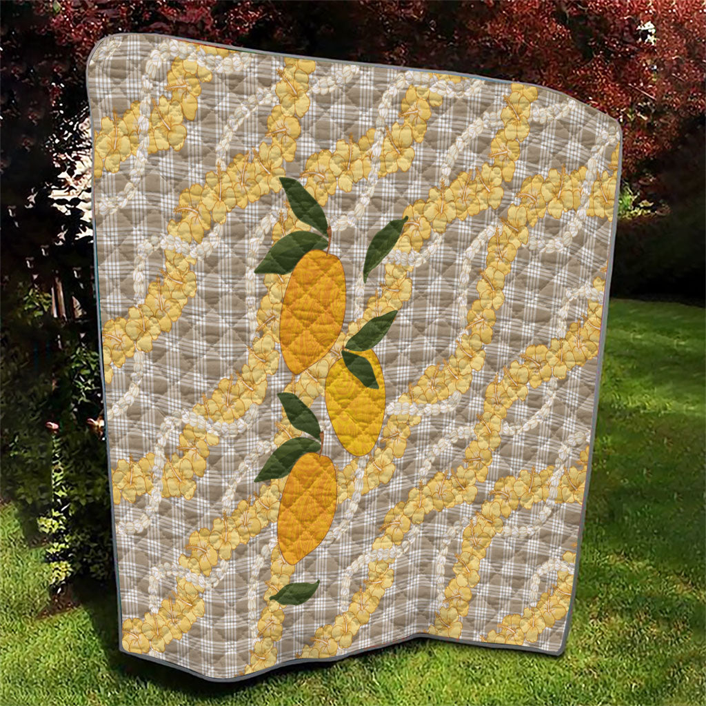 Maku'e Hawaiian Mango Palaka Quilt Aloha Hibiscus Pikake Lei LT9 - Polynesian Pride
