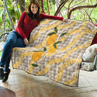 Maku'e Hawaiian Mango Palaka Quilt Aloha Hibiscus Pikake Lei LT9 - Polynesian Pride