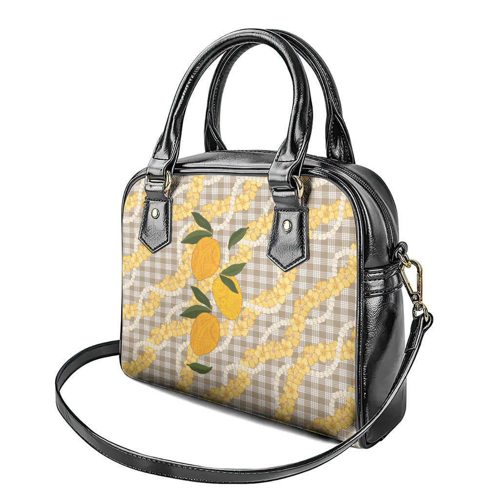 Maku'e Hawaiian Mango Palaka Shoulder Handbag Aloha Hibiscus Pikake Lei LT9 - Polynesian Pride
