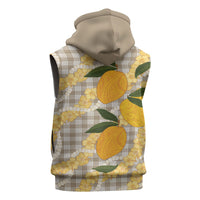 Maku'e Hawaiian Mango Palaka Sleeveless Zip Hoodie Aloha Hibiscus Pikake Lei LT9 - Polynesian Pride