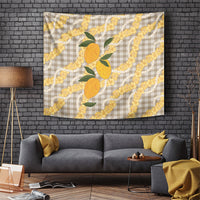 Maku'e Hawaiian Mango Palaka Tapestry Aloha Hibiscus Pikake Lei LT9 Brown - Polynesian Pride
