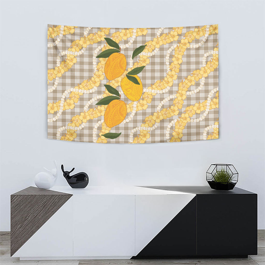 Maku'e Hawaiian Mango Palaka Tapestry Aloha Hibiscus Pikake Lei LT9 - Polynesian Pride