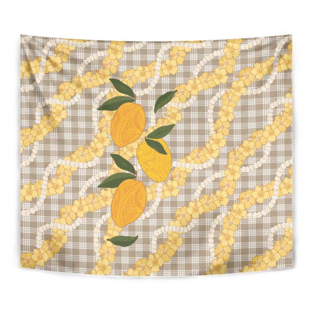 Maku'e Hawaiian Mango Palaka Tapestry Aloha Hibiscus Pikake Lei LT9 - Polynesian Pride